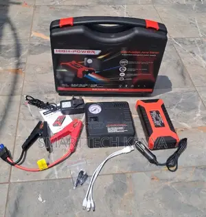 99800mAh Car Jump Starter na Mwanga wa LED & Inflator