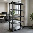 5-Tier Black Metal Shelving File Rack - 3