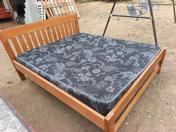 5x6 Bed Frame with Mattress - 1