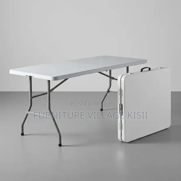 Portable White Folding Table - 1