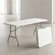 Portable White Folding Table - 3