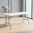Portable White Folding Table - 5