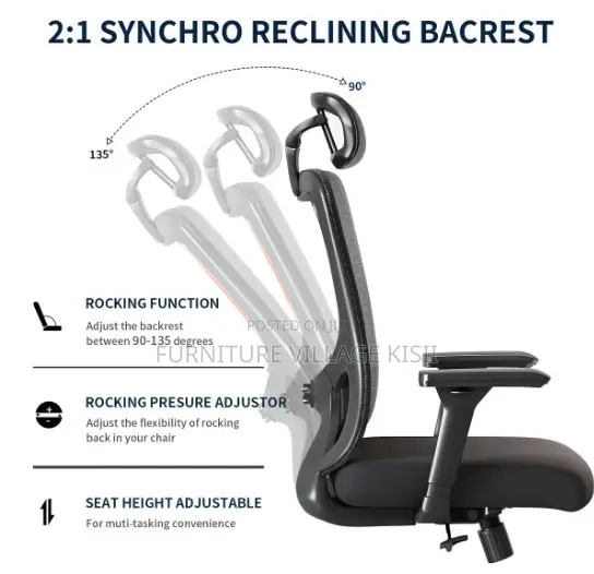Premium High Back Mesh Computer Chair - 1