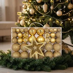 101-Piece Shatterproof Christmas Tree Ornaments Set with Star Topper
