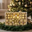 101-Piece Shatterproof Christmas Tree Ornaments Set with Star Topper - 1