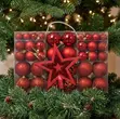 101-Piece Shatterproof Christmas Tree Ornaments Set with Star Topper - 2