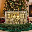 101-Piece Classic Red Christmas Tree Ornament Set - 1