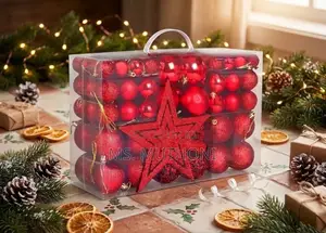101 Pcs Classic Noel Multi-Finish Bauble & Star Topper Pack