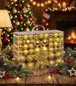 101 Pcs Classic Noel Multi-Finish Bauble & Star Topper Pack - 3