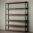 Industrial-Style 5-Tier Open Bookshelf - 1