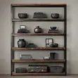 Industrial-Style 5-Tier Open Bookshelf - 2
