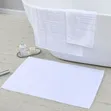 White 100% Cotton Bath Mat - 1