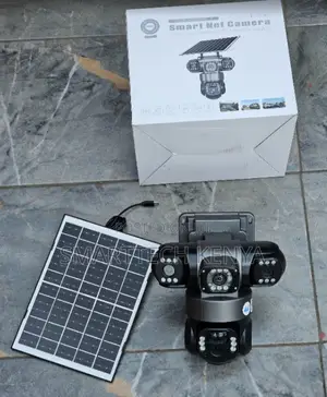 V380 4G Smart Solar Security Camera - Triple Lens, Night Vision