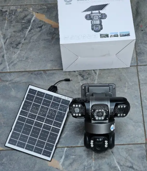 V380 Solar 4G CCTV - Triple Lens Outdoor Security Camera - 1