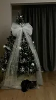 Holiday Ribbon Tree Decoration Tulle Mesh Roll Fabric - 1