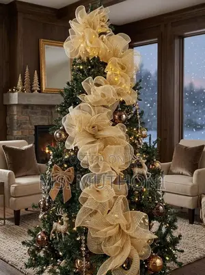 Christmas Ribbon Tree Decoration - Gold Edition