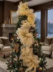 Christmas Ribbon Tree Decoration - Gold Edition - 1