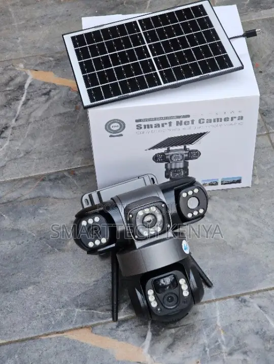 Smart V380 Pro Triple Lens Solar CCTV Camera - 1