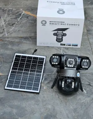 Kamera ya CCTV ya V380 Pro Triple Lens Solar - Usalama wa Nje wa 360° WiFi