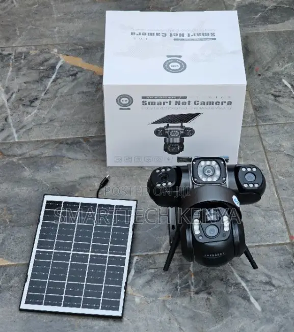 Kamera ya CCTV ya V380 Pro Triple Lens Solar WiFi - 1