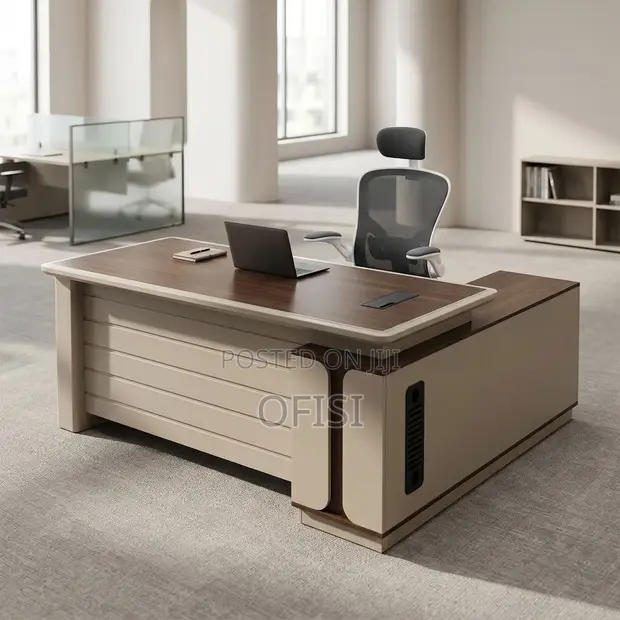 L-Shaped Office Desk with Side Return - 1