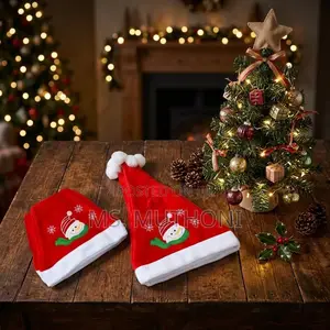 3 Pcs Merry & Bright Snowman Santa Hats
