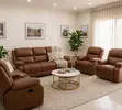 7-Seater Leather Recliner Set - 2