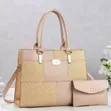 2-in-1 Ladies Handbag & Matching Purse Set - Woven Design - 3
