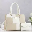 2-in-1 Ladies Handbag & Matching Purse Set - Woven Design - 5
