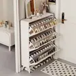 Slim Vertical Shoe Cabinet - White - 3