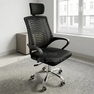 Kiti cha Ofisi cha Ergonomic cha Mesh chenye Headrest