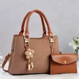2-in-1 Trendy Handbag & Wallet Set - Elegant Faux Leather - 3