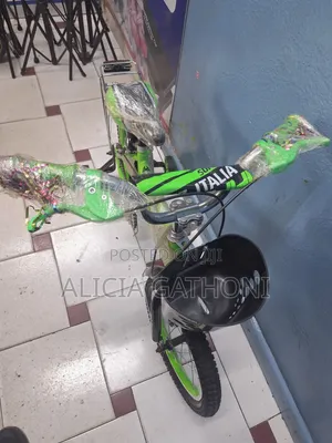 Size 16 Green Kids Bicycle with Carrier and Basket