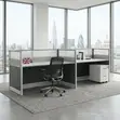 2-Way Office Workstation 2.4m x 0.6m - 1
