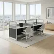 2-Way Office Workstation 2.4m x 0.6m - 4