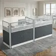 2-Way Office Workstation 2.4m x 0.6m - 5