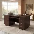 1.4m Executive Office Desk - Mahogany Polish - 3