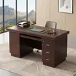 1.4m Executive Office Desk - Mahogany Polish - 5