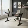 Modern Straight Gaming Desk - Nyeusi - 1