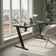 Modern Straight Gaming Desk - Nyeusi - 3