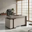 1400mm Modern Office Desk Set with Drawers - 4