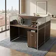 Workstation ya Njia Mbili 1.2m x 1.2m na Vifua vya Droo 2 - 1