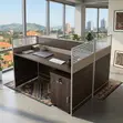 Workstation ya Njia Mbili 1.2m x 1.2m na Vifua vya Droo 2 - 2