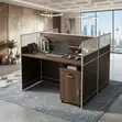 Workstation ya Njia Mbili 1.2m x 1.2m na Vifua vya Droo 2 - 5