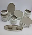 European Elegant Double Glaze Porcelain Dinner Set 28 Pcs - 1