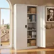 Grey Heavy-Duty Steel File Cabinet with Locks - 5