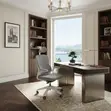 Kiti cha Ofisi Nyeupe cha Ergonomic chenye Mgongo Mrefu - 4