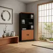 Wooden Brown Polished Home Office Book Cabinet - 3