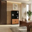 Wooden Brown Polished Home Office Book Cabinet - 4