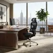 Orthopedic Office Chair with Footrest - Black - 2